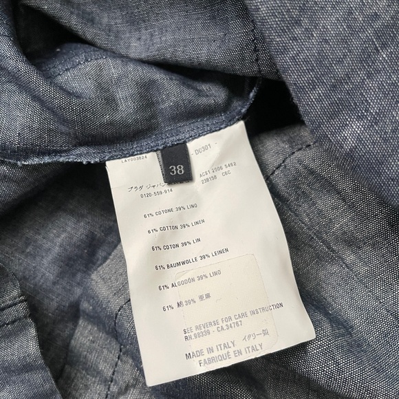 Prada Sport Italy Denim Belted Shirt Dress 38 - Picture 4 of 5